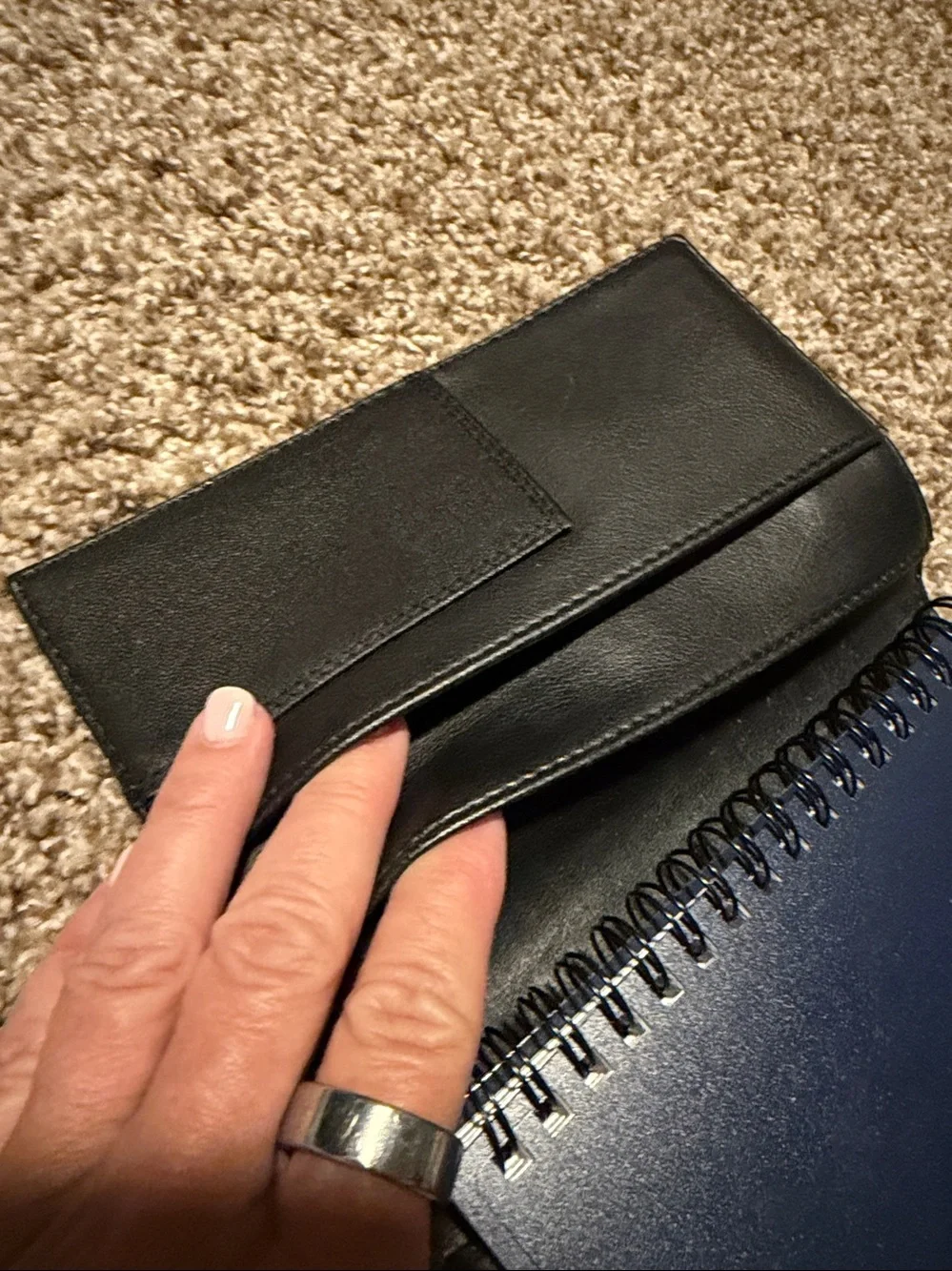 Kenneth Cole New York leather planner cover w/notebook - EUC!